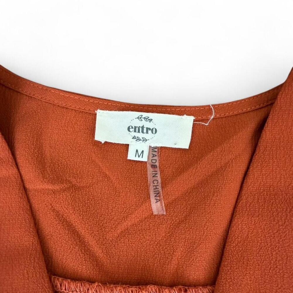 Entro Women's Rust Orange Dress Size M - Picture 5 of 6